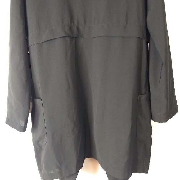 Tobi Black Lightweight Waterfall Open Front Jacket Size Small Oversized Blazer - Picture 7 of 13